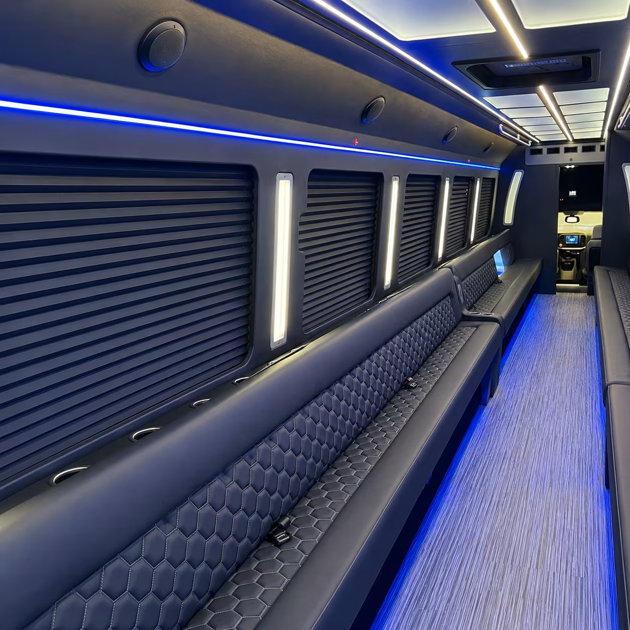 mount vernon party bus rental interior
