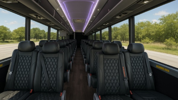 Interior of Charter Bus Company Mount Vernon's 15 Passenger Minibus in Mount Vernon
