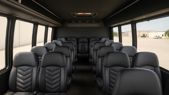 Interior of Charter Bus Company Mount Vernon's 20 Passenger Mini bus in Mount Vernon