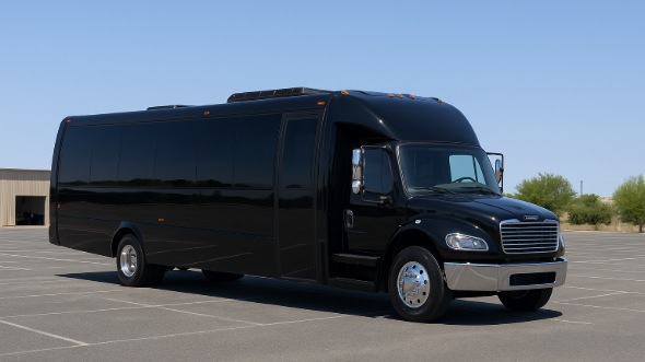 Exterior of Charter Bus Company Newark's 28 Passenger Mini bus in Newark