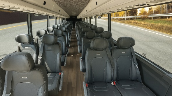 Interior of Charter Bus Company Mount Vernon's 30 Passenger Minibus in Mount Vernon