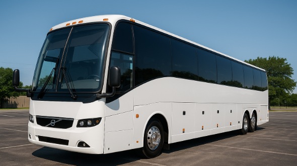 Exterior of Charter Bus Company Mount Vernon's 50 Passenger Charter Bus in Mount Vernon