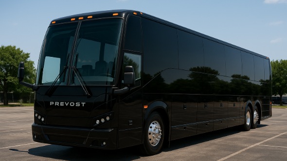 Exterior of Charter Bus Company Mount Vernon's 56 Passenger Charter Bus in Mount Vernon