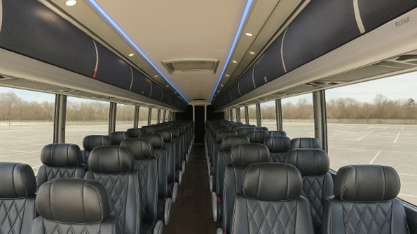 mount vernon 50 passenger charter bus inside