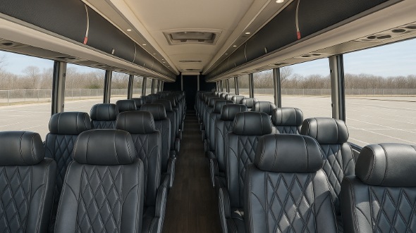 mount vernon 54 passenger charter bus inside