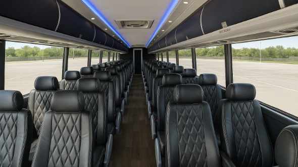 mount vernon 56 passenger charter bus inside