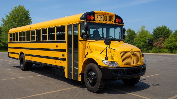 Exterior of Charter Bus Company Mount Vernon's School Bus in Mount Vernon